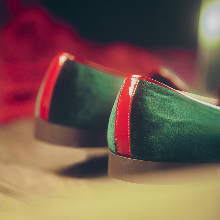 Women's Dark Green Velvet Milano Loafer