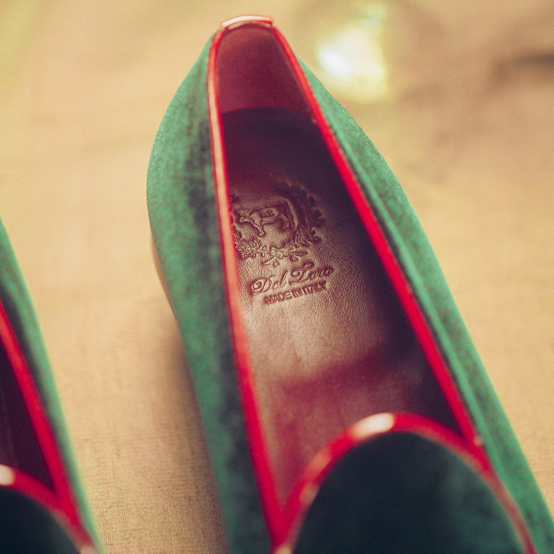 Women's Dark Green Velvet Milano Loafer