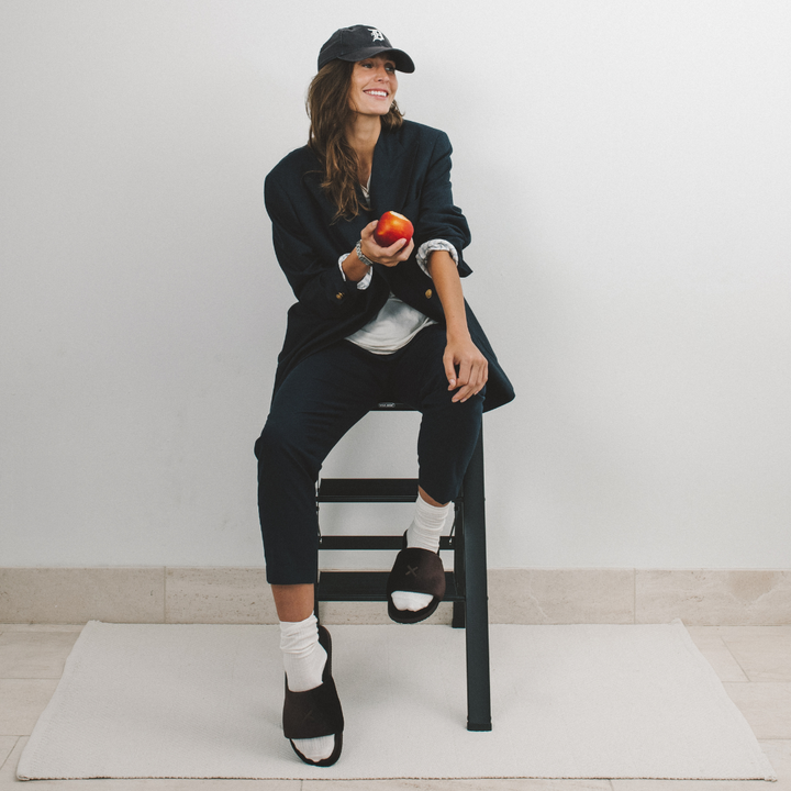 Women's Chocolate Brown Velvet House Slide