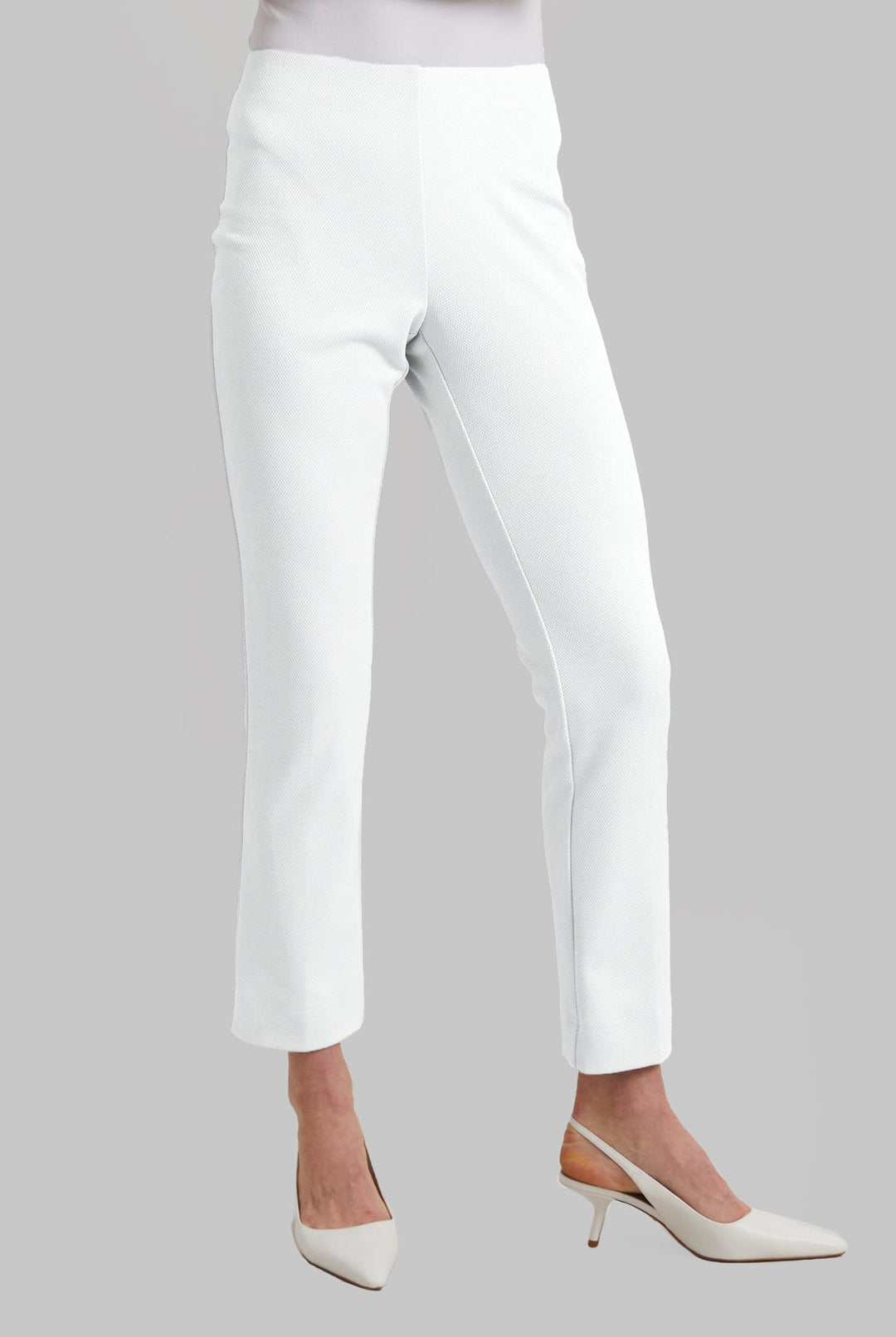 Solstice Pique Knit Annie Pant - White