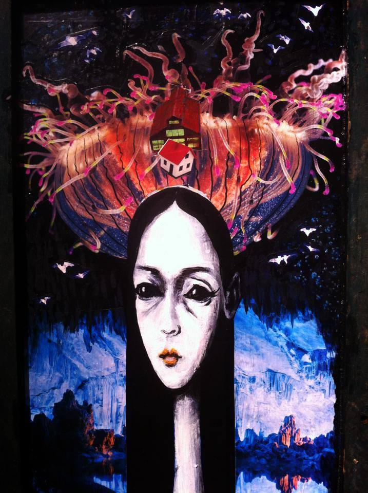 Girl With An Ermine (Detail) Collage Portrait