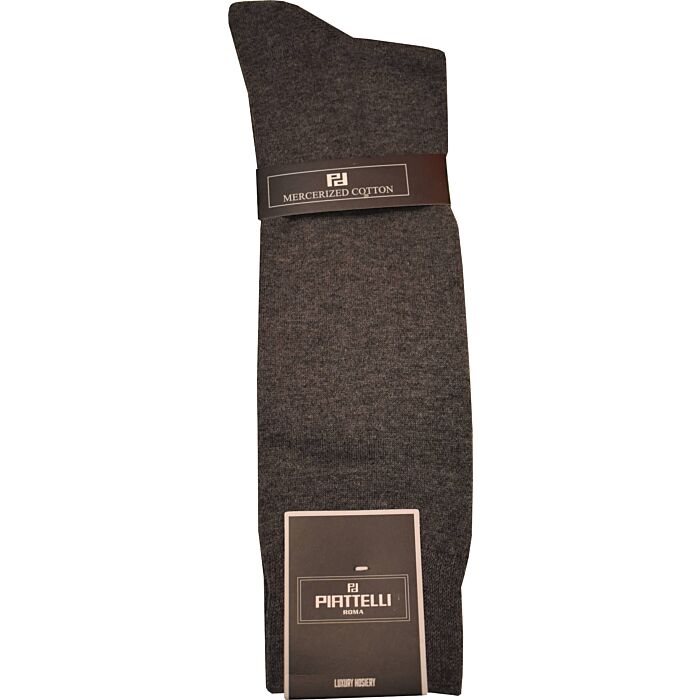 Bruno Piattelli Men's Mercerized Cotton Dress Socks - Grey Heather