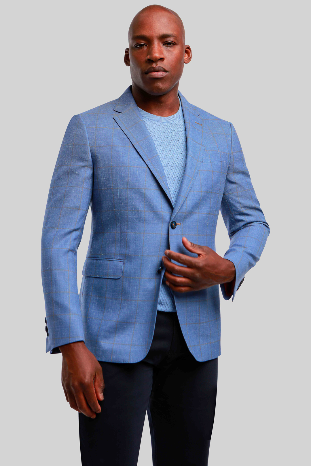 Sorrento Blue Wool Linen Blazer - 7 Downie St.®