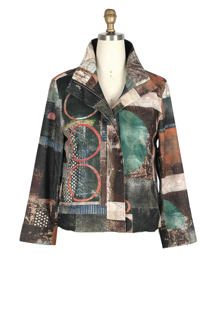 Nyc Multi Print Biker Jacket