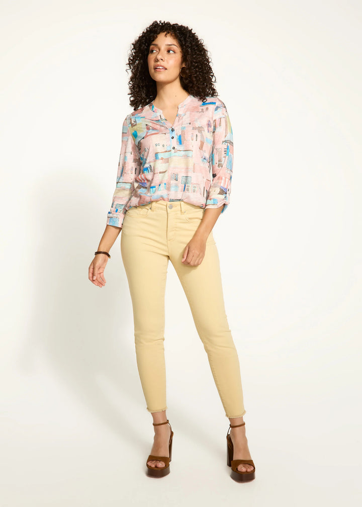 Olivia Slim Ankle Twill Denim - Yellow