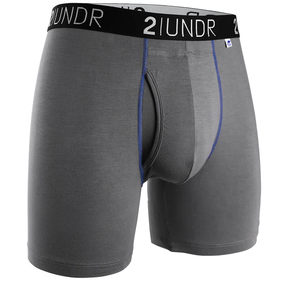 Swing Shift Boxer Brief - Grey/Blue