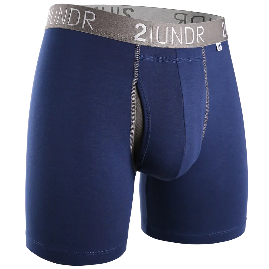 Swing Shift Boxer Brief - Navy/Grey
