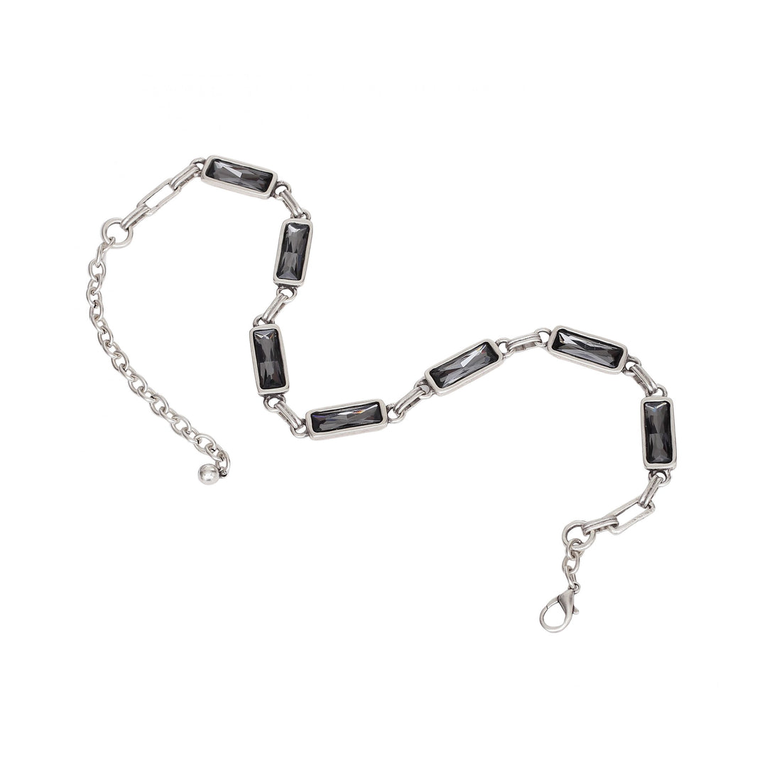 Handmade Smokey Crystal Pewter Necklace – 3908