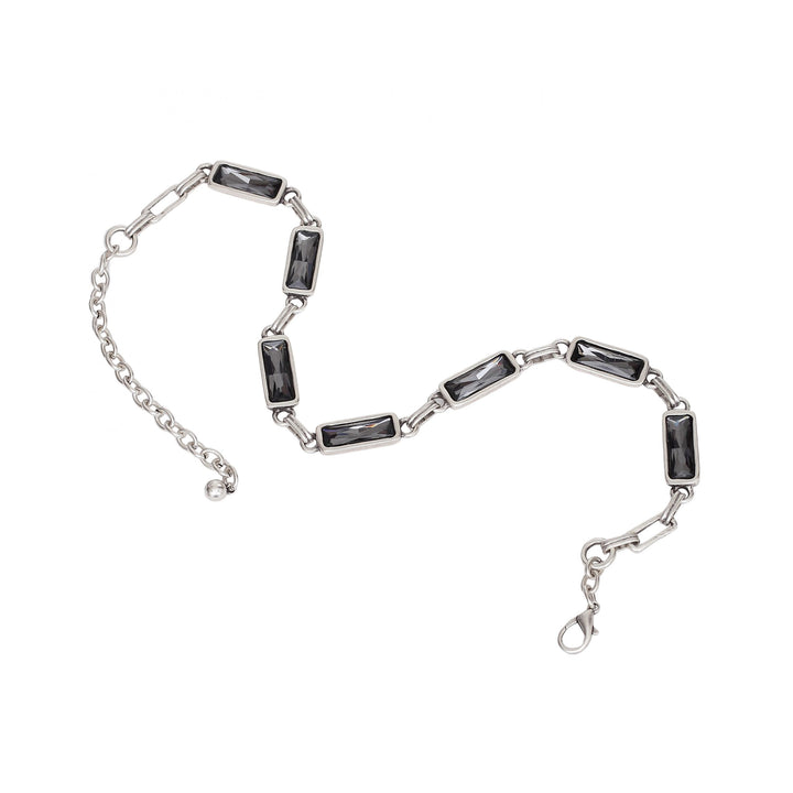 Handmade Smokey Crystal Pewter Necklace – 3908