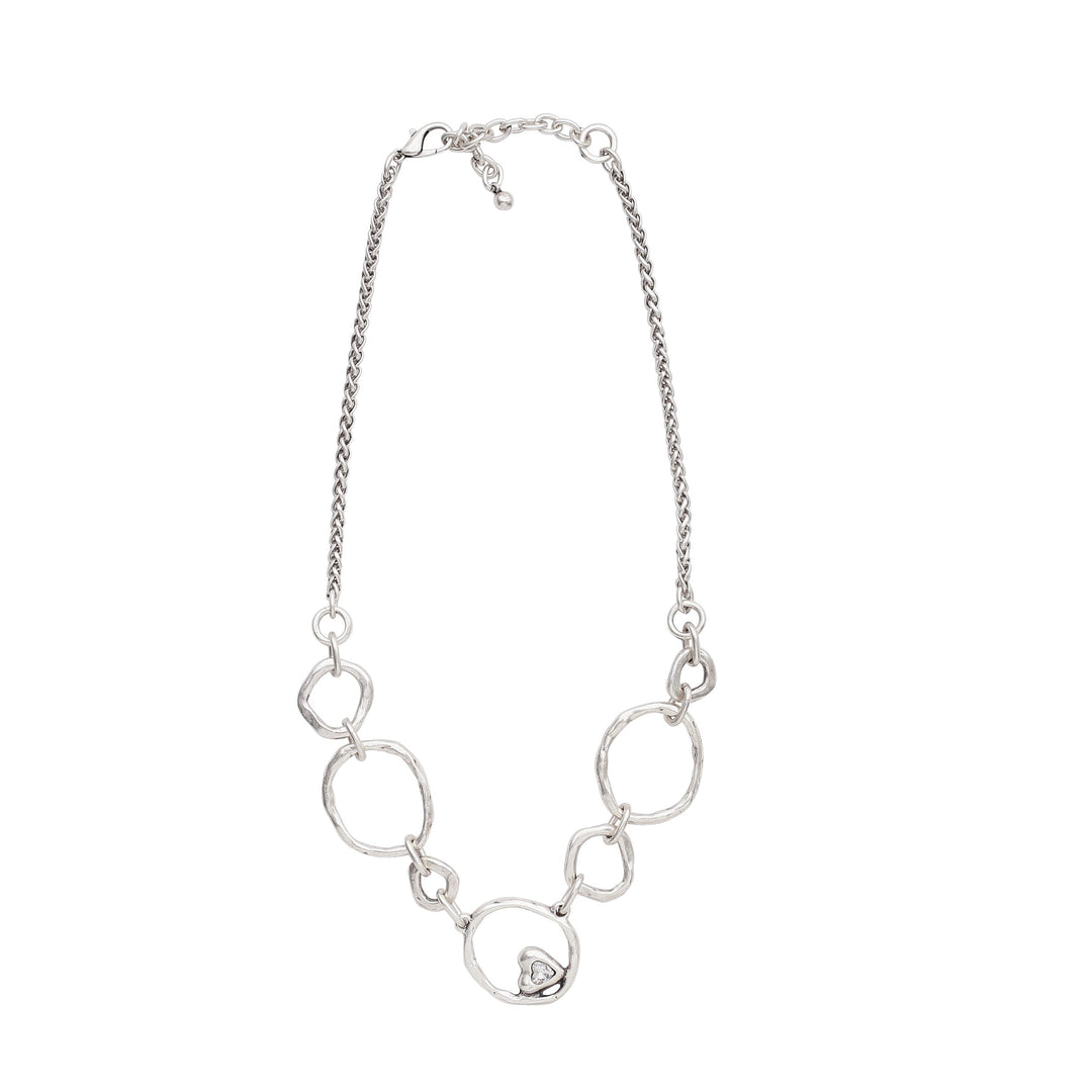 Handmade Crystal Pewter Necklace – 3923