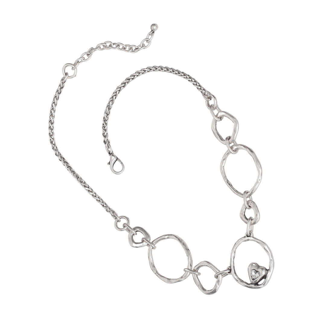 Handmade Crystal Pewter Necklace – 3923
