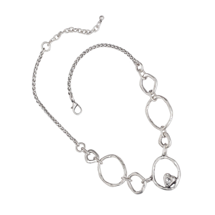 Handmade Crystal Pewter Necklace – 3923