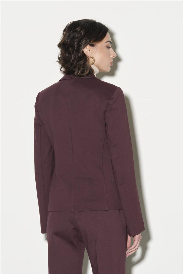 Single-Breasted Fitted Jacket with Pockets
