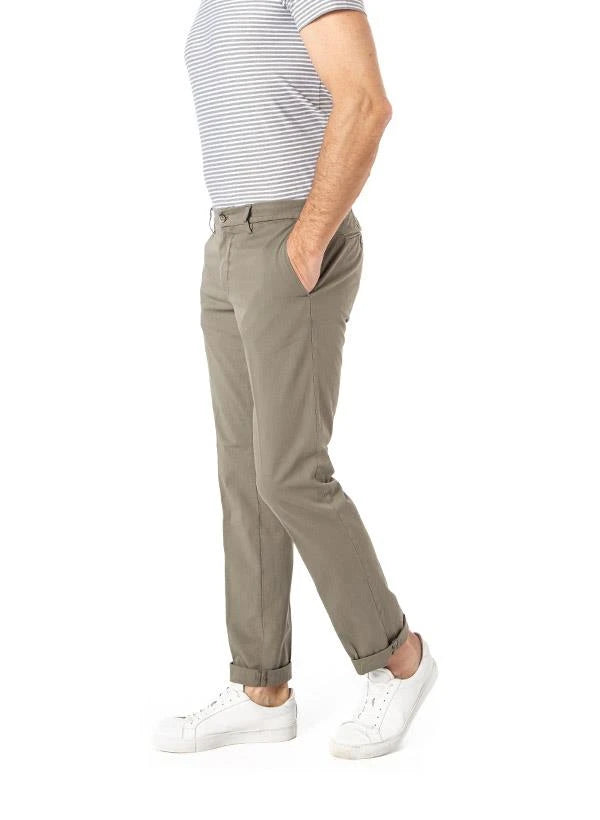 New York Men'S Chino Pants In Stretch Satin Regular