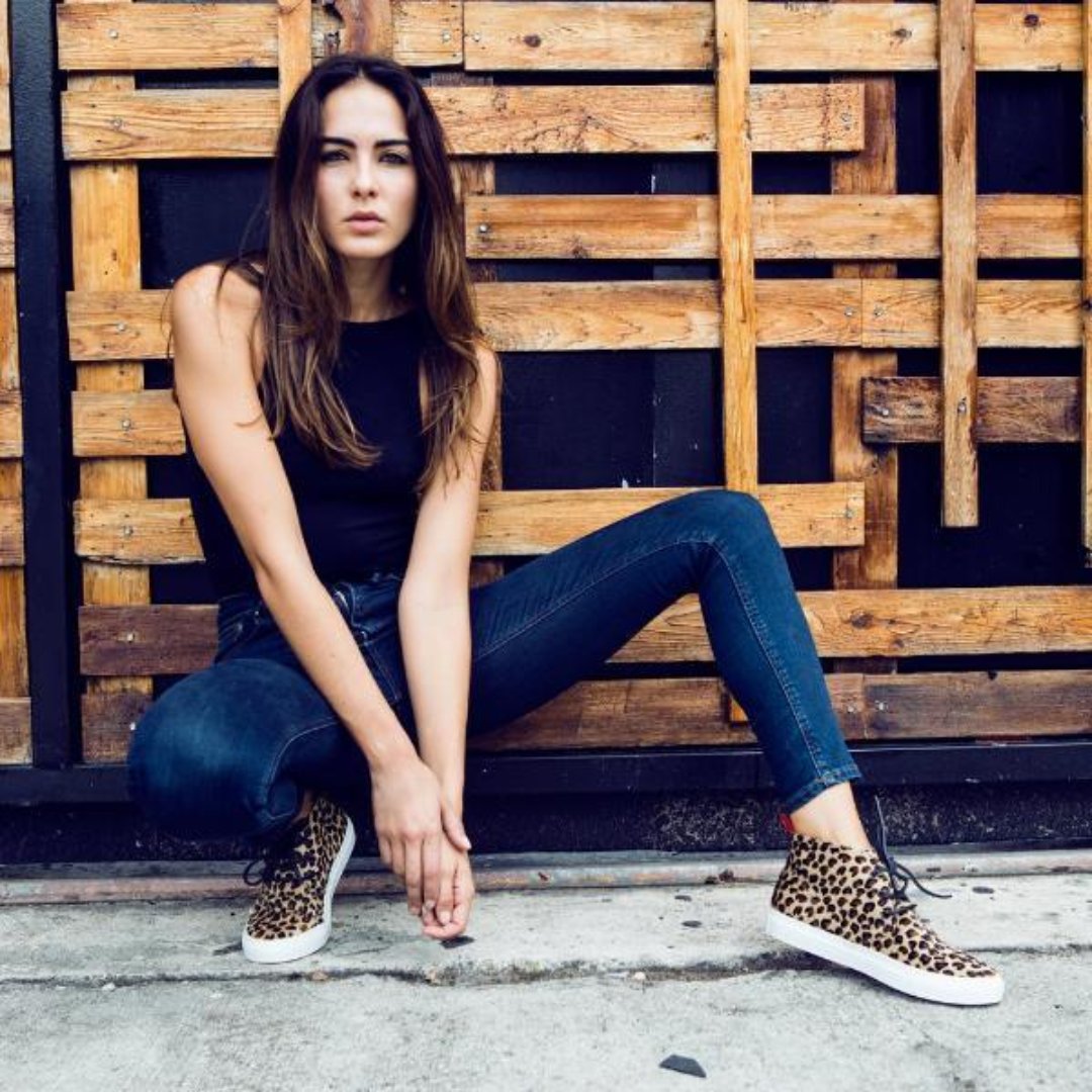 Women's Pony Hair Leopard Chukka Sneaker
