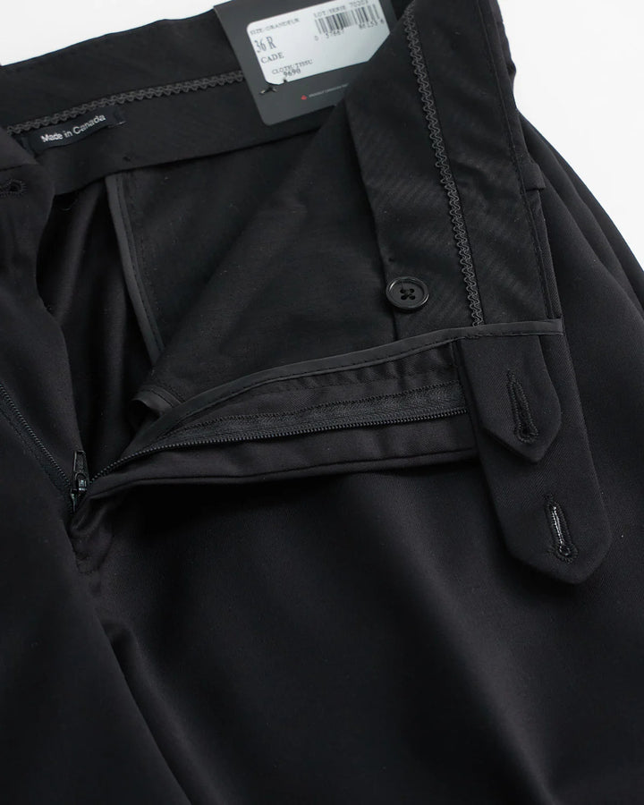 Solid Black Super 100'S Twill All Season Suit