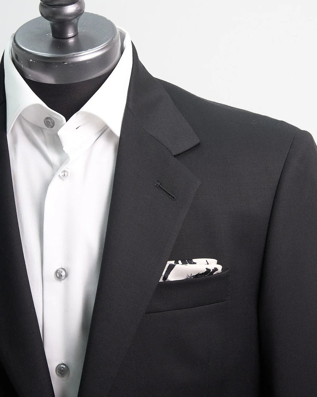Solid Black Super 100'S Twill All Season Suit