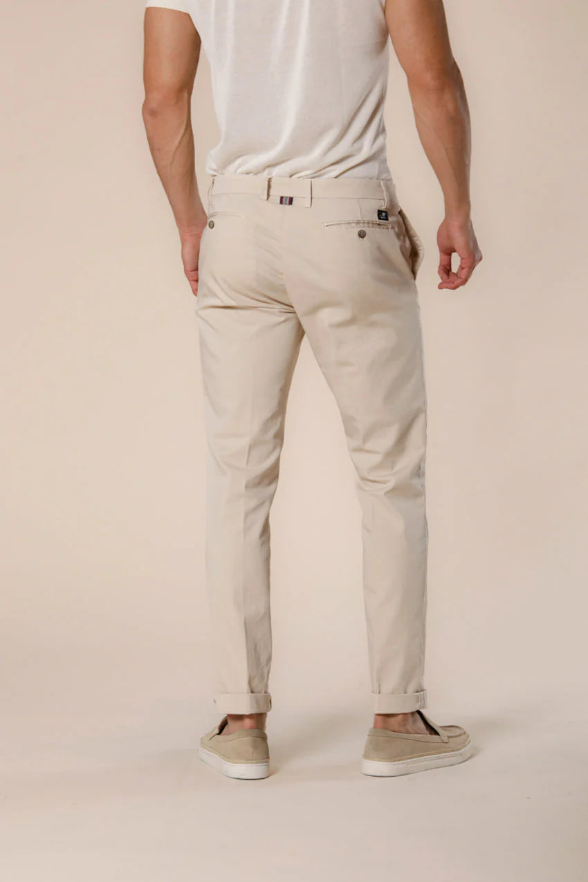 New York Men'S Chino Pants In Stretch Satin Regular