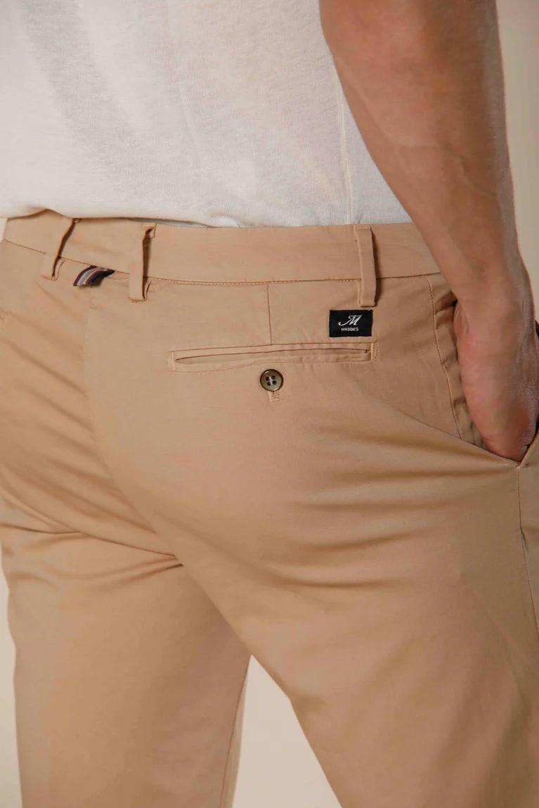 New York Men'S Chino Pants In Stretch Satin Regular