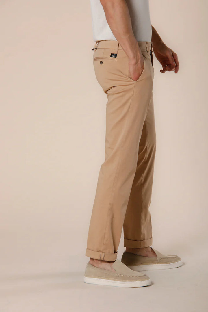 New York Men'S Chino Pants In Stretch Satin Regular