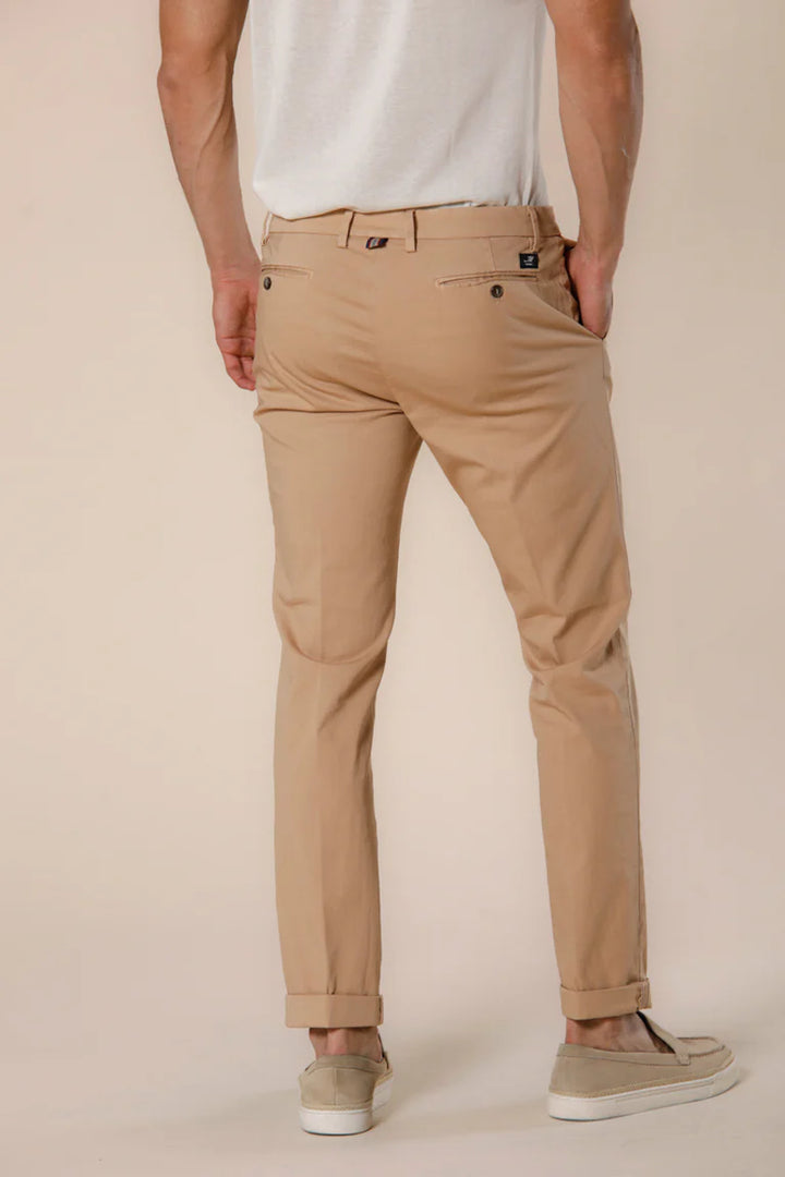 New York Men'S Chino Pants In Stretch Satin Regular