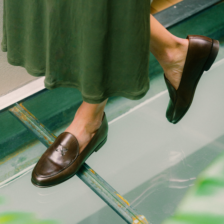 Women's Brown Leather Milano Loafer