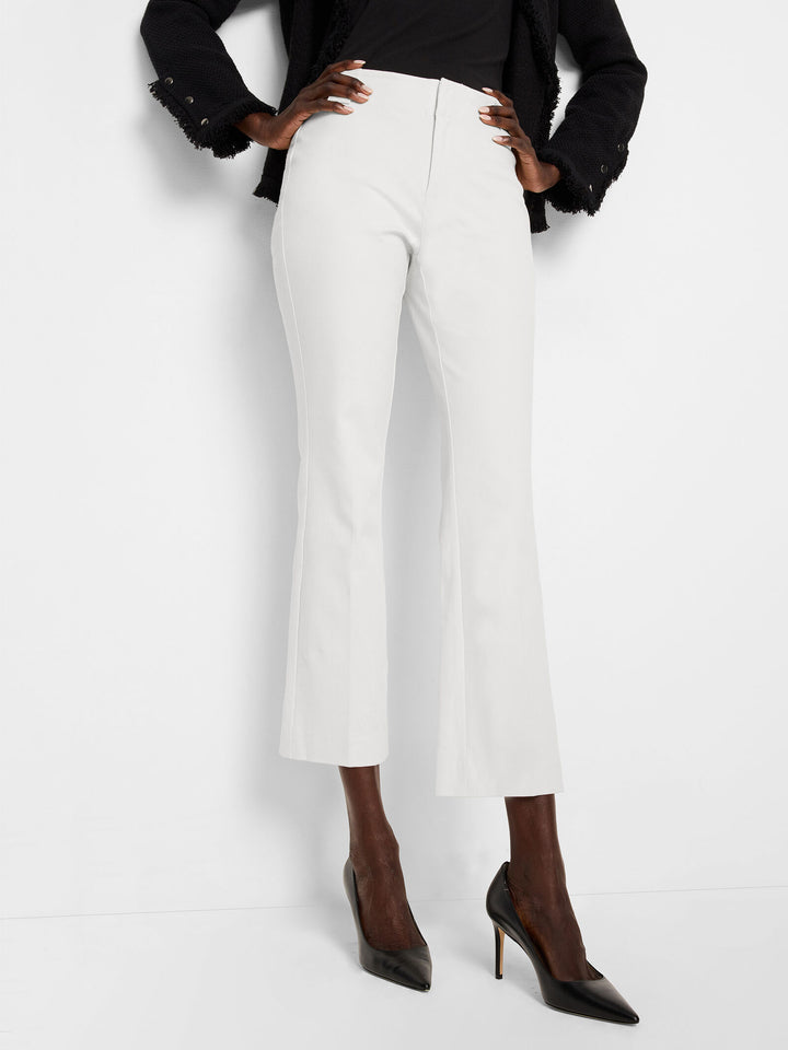 28" Plaza Demi Boot Cotton Bi-Stretch Pant - Paper White