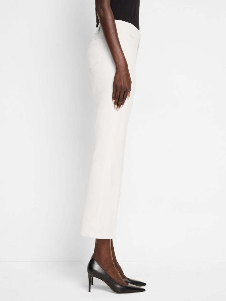 28" Plaza Demi Boot Cotton Bi-Stretch Pant - Paper White