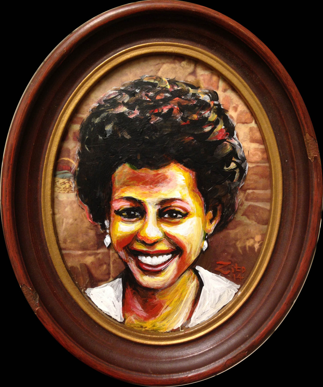 Oval Acrylic Portrait