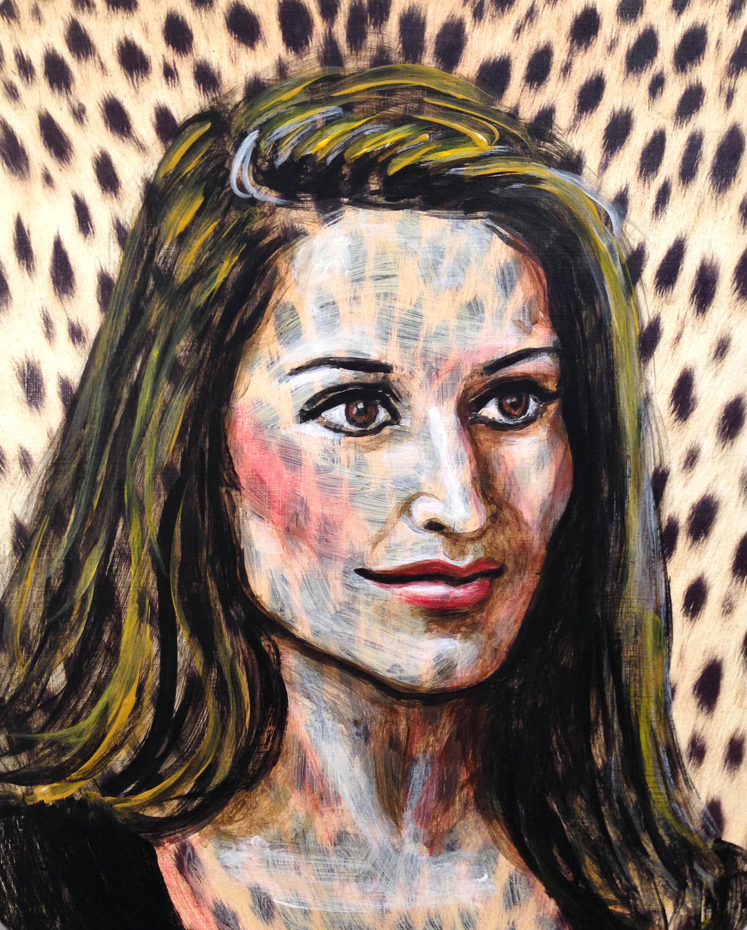 Lady In Acrylic Portrait