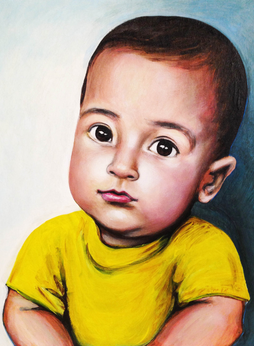 Baby Acrylic Portrait