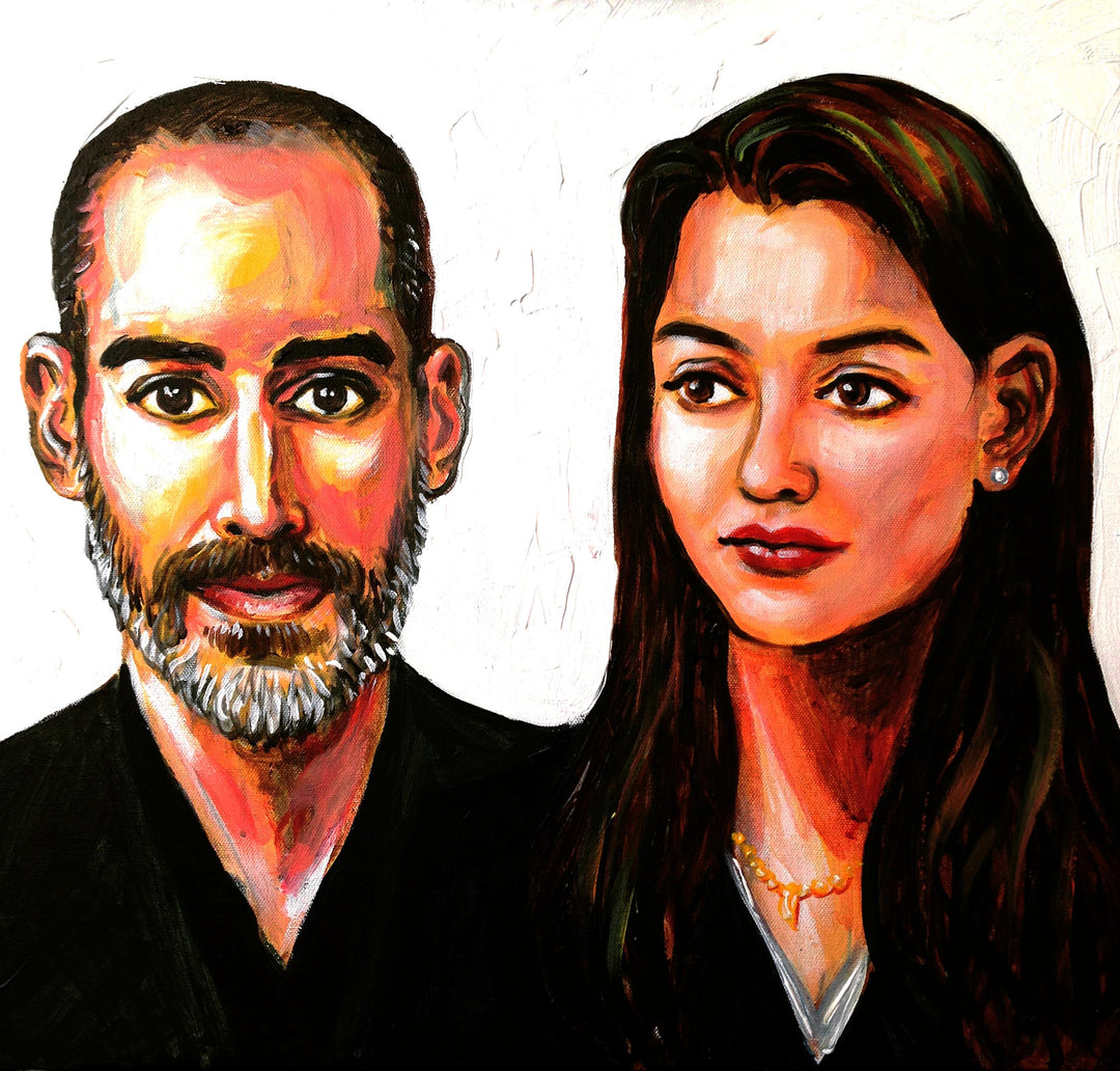 Couple in Acrylic Portrait