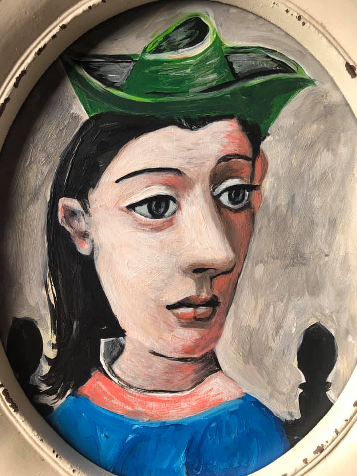 After Picasso Acrylic Portrait