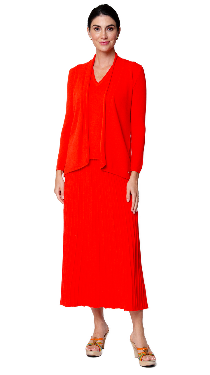 Amy Shawl Collar Cardigan ; Bright Orange