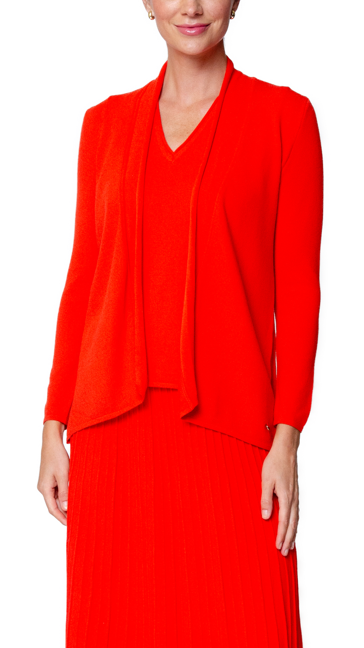 Amy Shawl Collar Cardigan ; Bright Orange