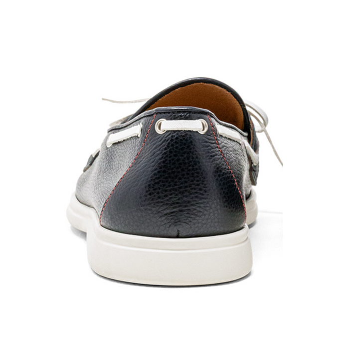 Women's Black Pebbled Leather Barca Yacht Loafer