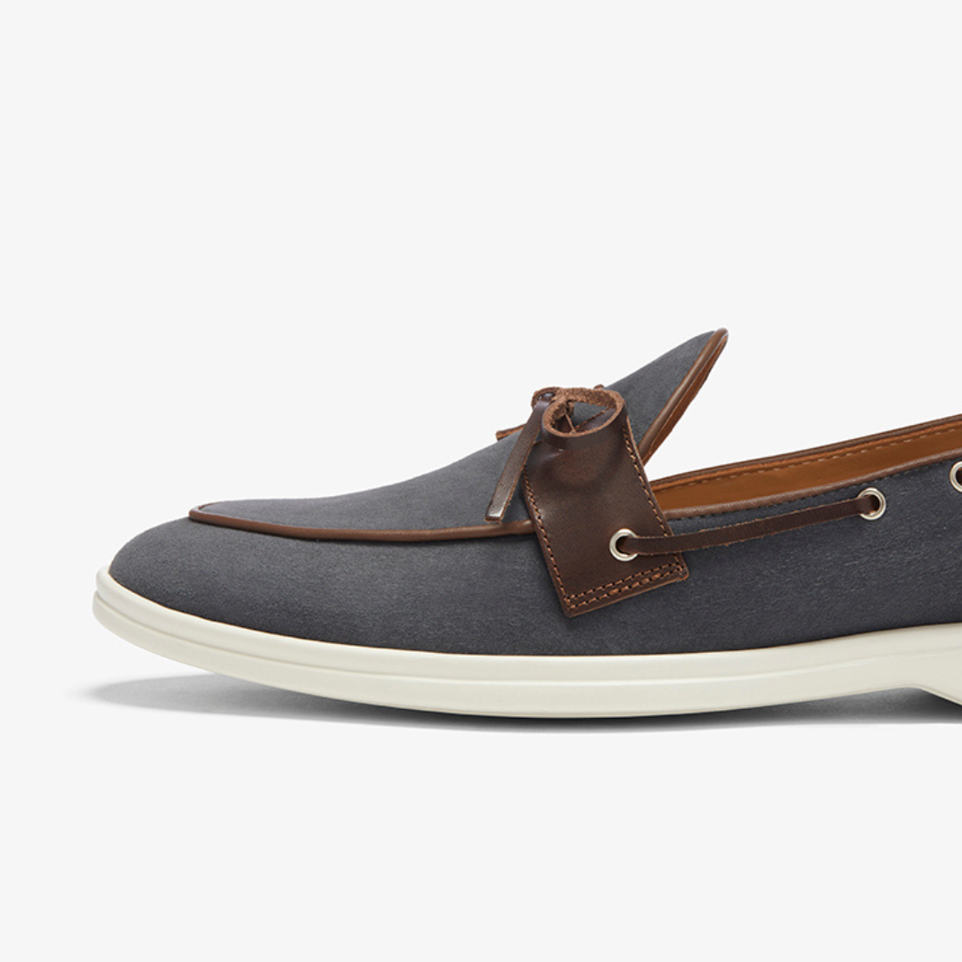 Women's Blue Suede Barca Yacht Loafer