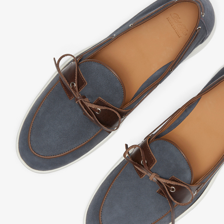 Women's Blue Suede Barca Yacht Loafer
