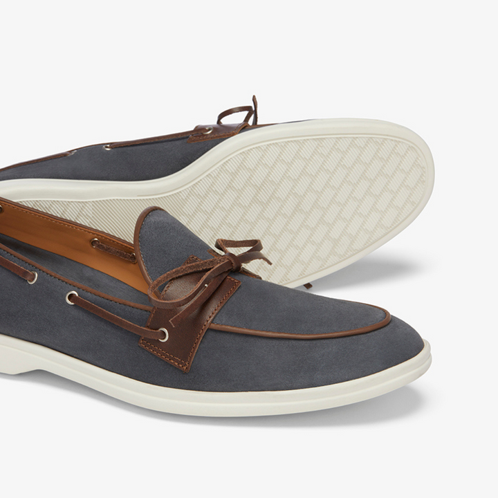 Women's Blue Suede Barca Yacht Loafer