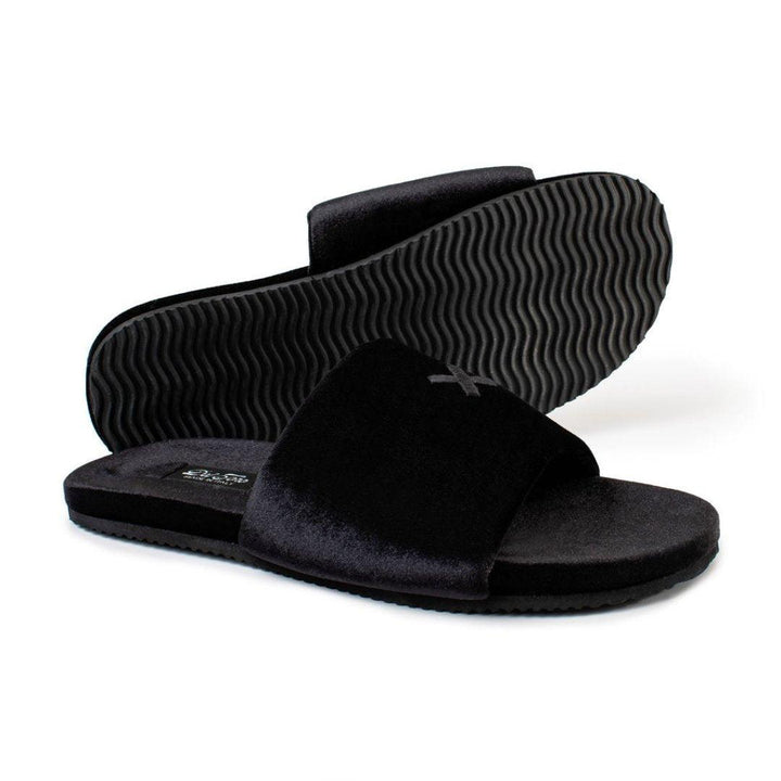 Women's Black Velvet House Slide