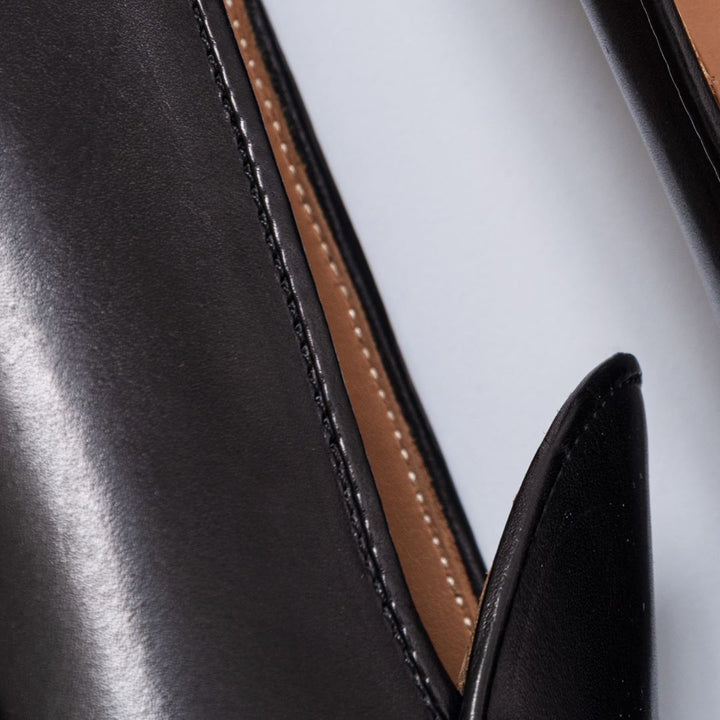 Women's Black Leather Milano Loafer