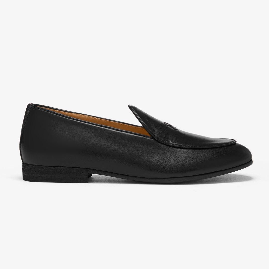 Women's Black Leather Milano Loafer