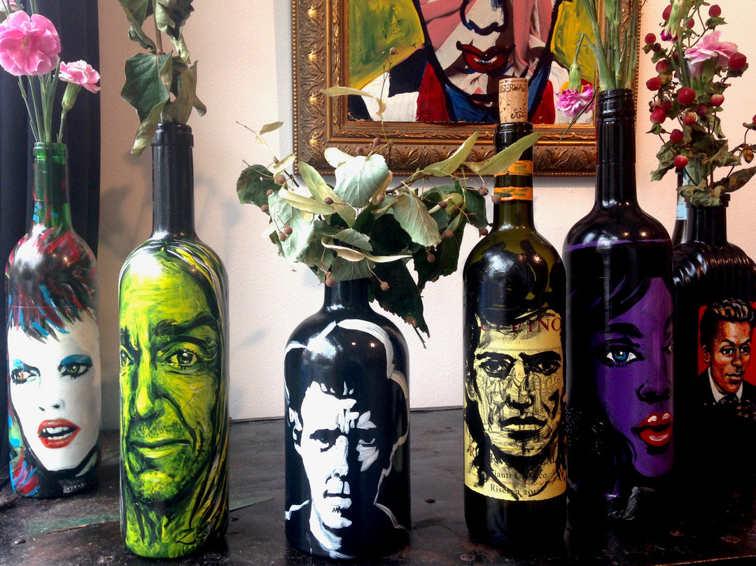 Bottles Art Ona Front Acrylic Portrait