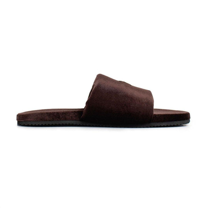 Women's Chocolate Brown Velvet House Slide