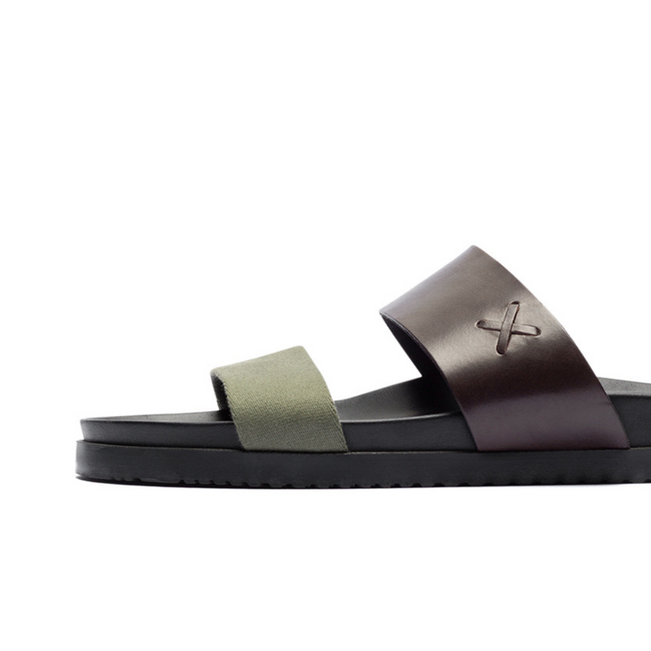 Women's Brown & Green Cinturini Sandal