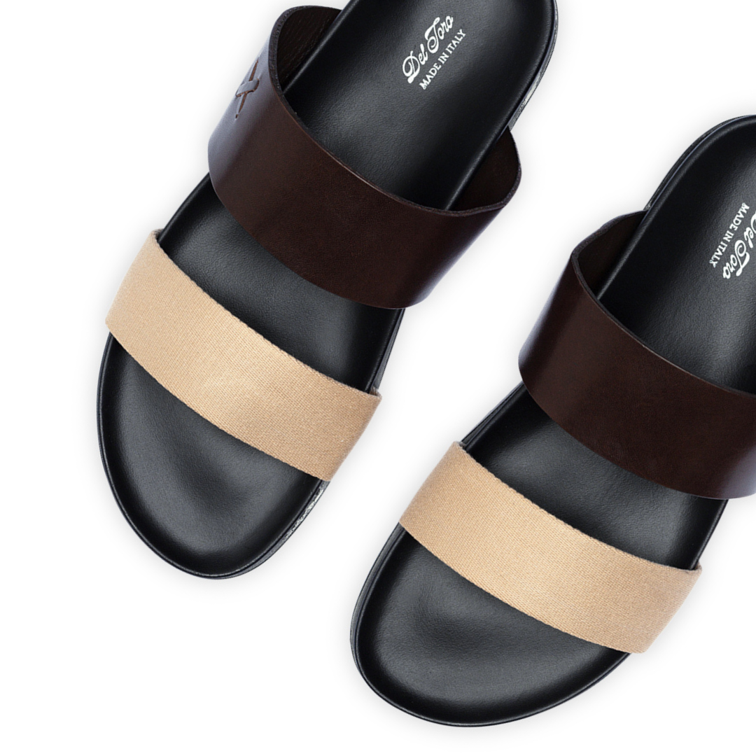 Women's Brown & Tan Cinturini Sandal