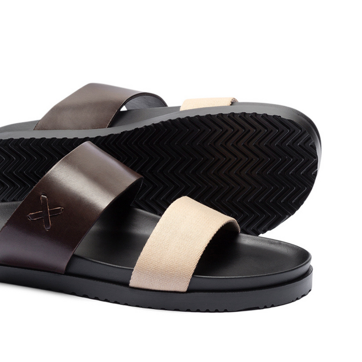 Women's Brown & Tan Cinturini Sandal