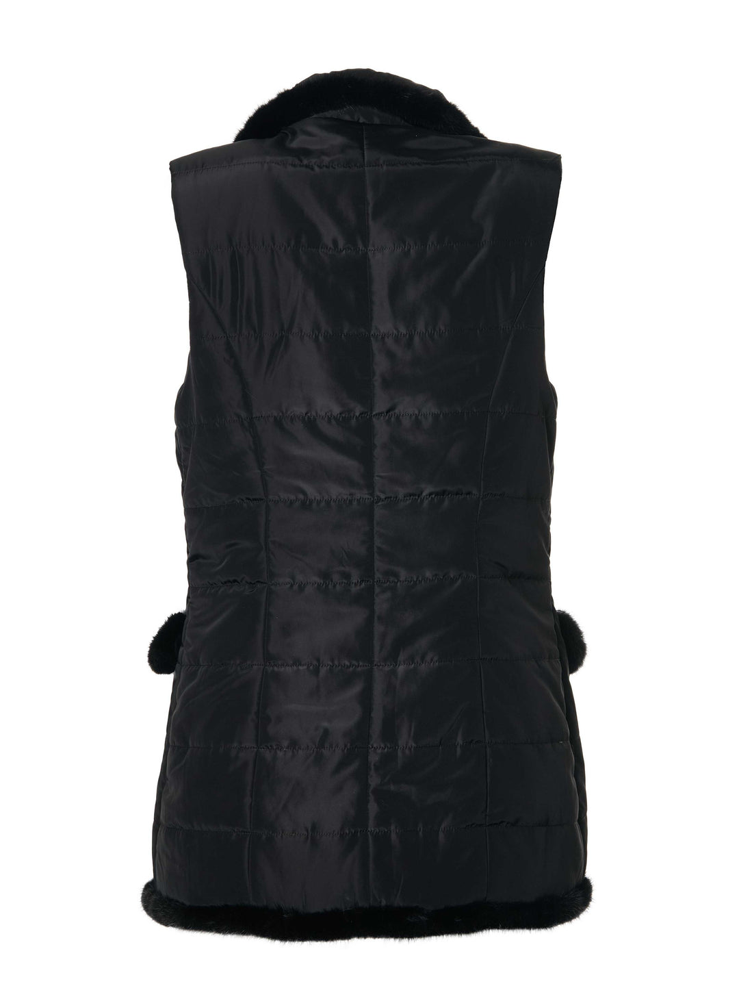 Mink Nylon Vest In Black