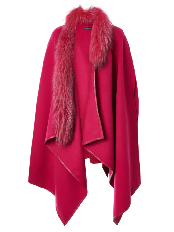Asymmetric Cape In Fushia