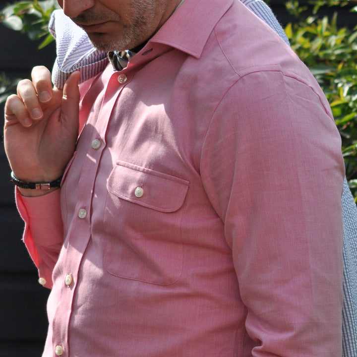 Spread Collar Shirt - Pink
